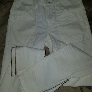 New! Cream Corduroy Slim Fit Pants